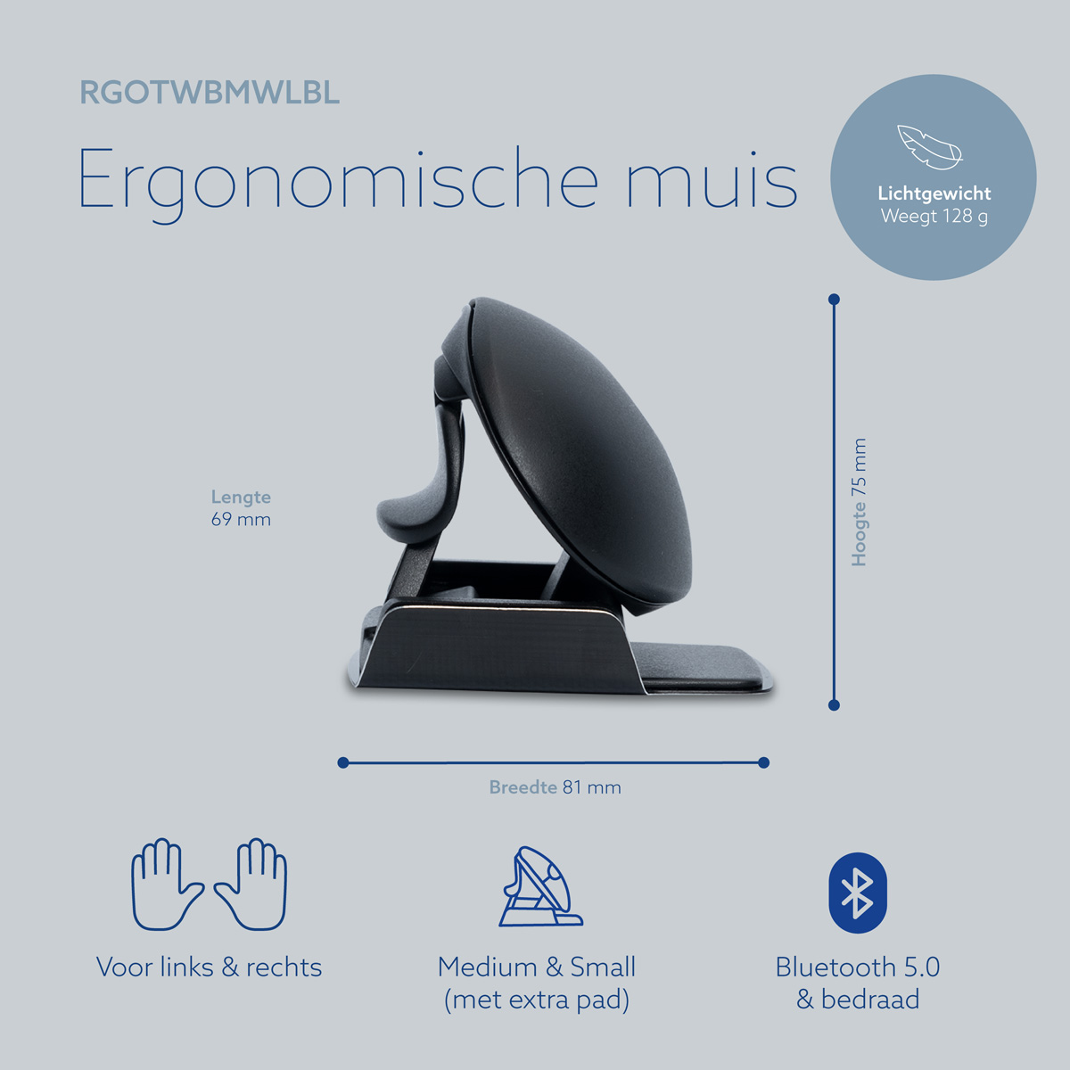 R-Go Twister Ambidexter Muis - Afbeelding 4